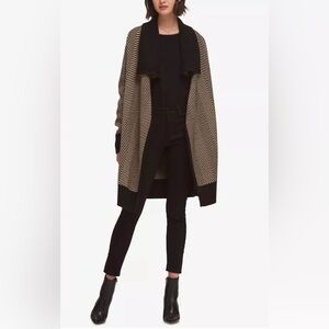 DKNY Herringbone sweater coat
